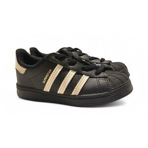 Adidas Superstar EF Kids Sneakers Toddler Size 8K Core Black White